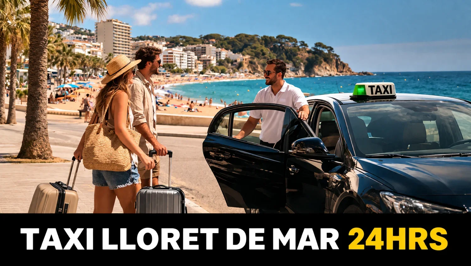 Taxi de Lloret de Mar a Barcelona centro: traslado directo 24 horas Taxi de Lloret de Mar a Barcelona centro: traslado directo 24 horas
